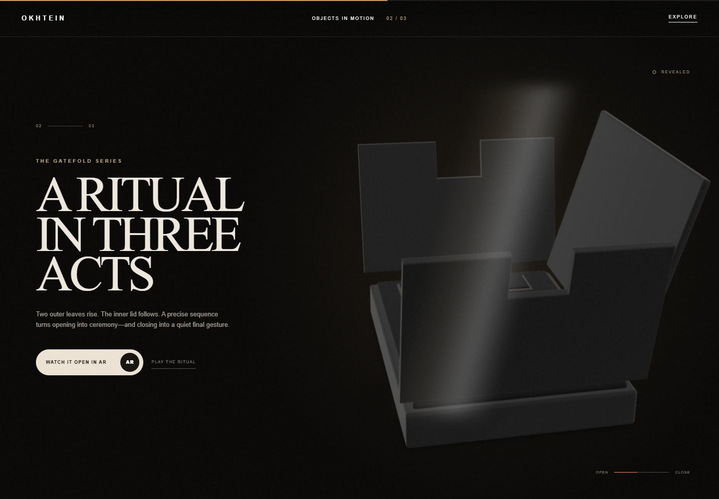 Gatefold opening motion project